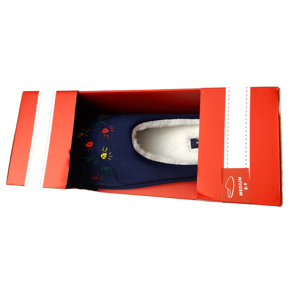 Club Room Men's Navy Blue Embroidered Indoor/Outdoor Slippers Size Medium 8-9 - Picture 15 of 16